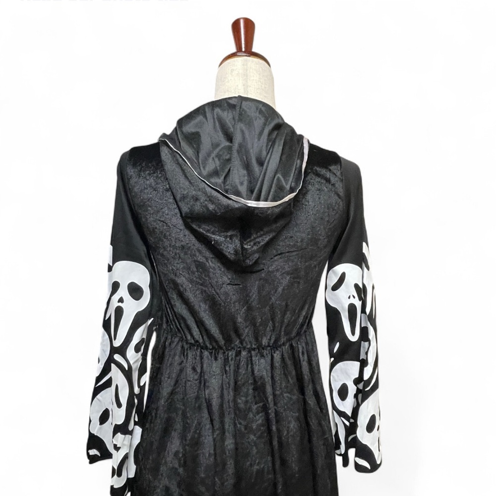Black & white Velvet Scream‎ Ghostface Hooded costume Youth XL - Picture 4 of 8
